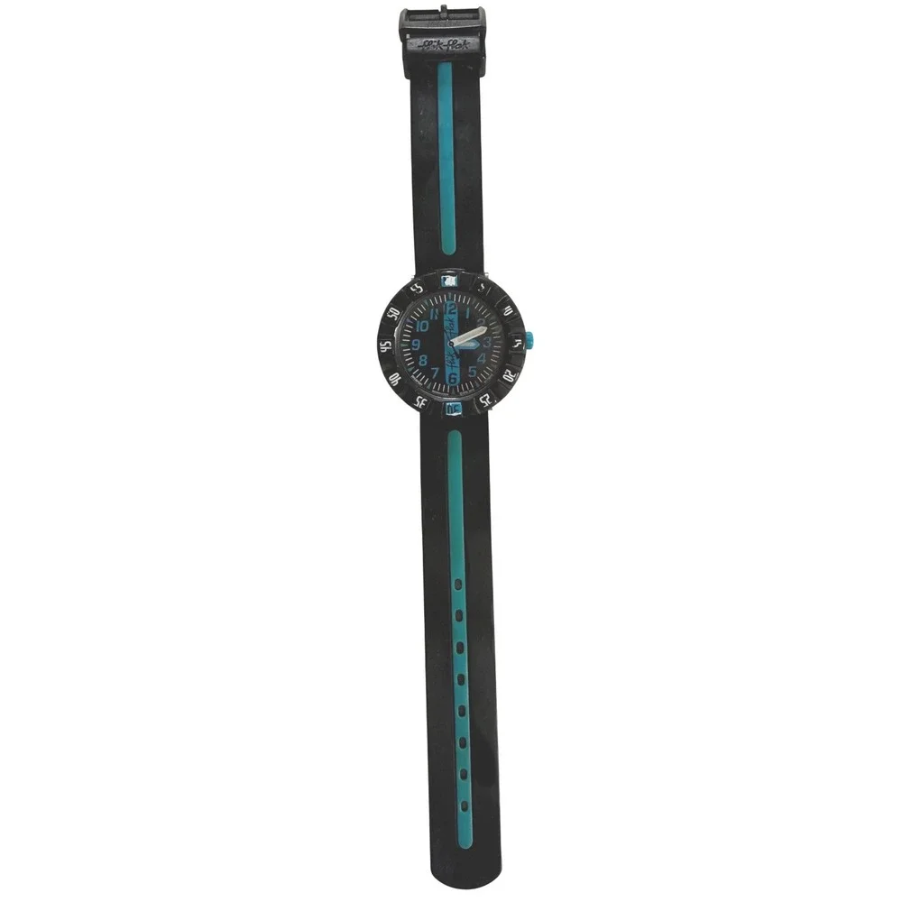Flik Flak Kids Watch Black Blue‎ Swiss Made IV47 – Works – New Battery